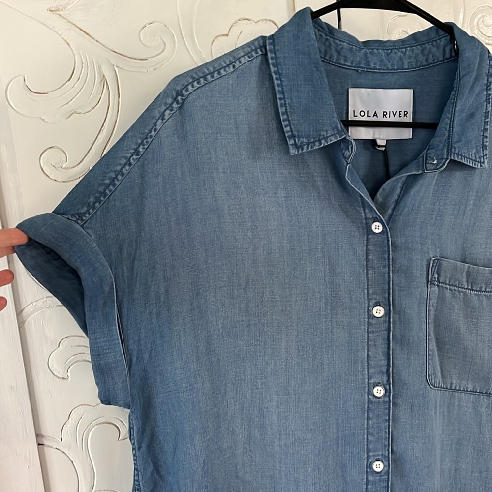 Lola River Blue Button Down Shirt